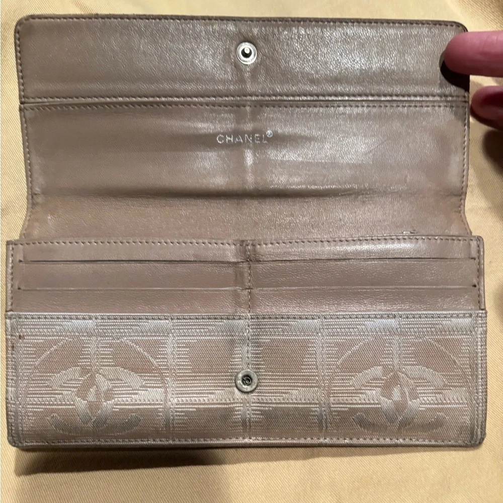 Chanel Beige Travel line Long Wallet